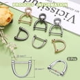thumbnail image 2 of Uxcell 8 Pcs Anillos en D con Tornillo en Forma de Herradura de 1 Pulgada para Bolsas de Mano, Manualidades DIY, Accesorios de Llaveros, Plateado, 2 of 5