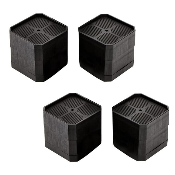 Furniture and Bed Durable and Slip Rubber Pad 2 Inch Stackable Square for Sofa, Bed, Table, and Lifts 8PCS