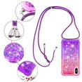 thumbnail image 5 of Funda para iPhone X/iPhone XS Brillantina Líquida Divertida Reluciente y con Cristales en Movimiento Cuerpo Cruzado con Cordón Ajustable, 5 of 5