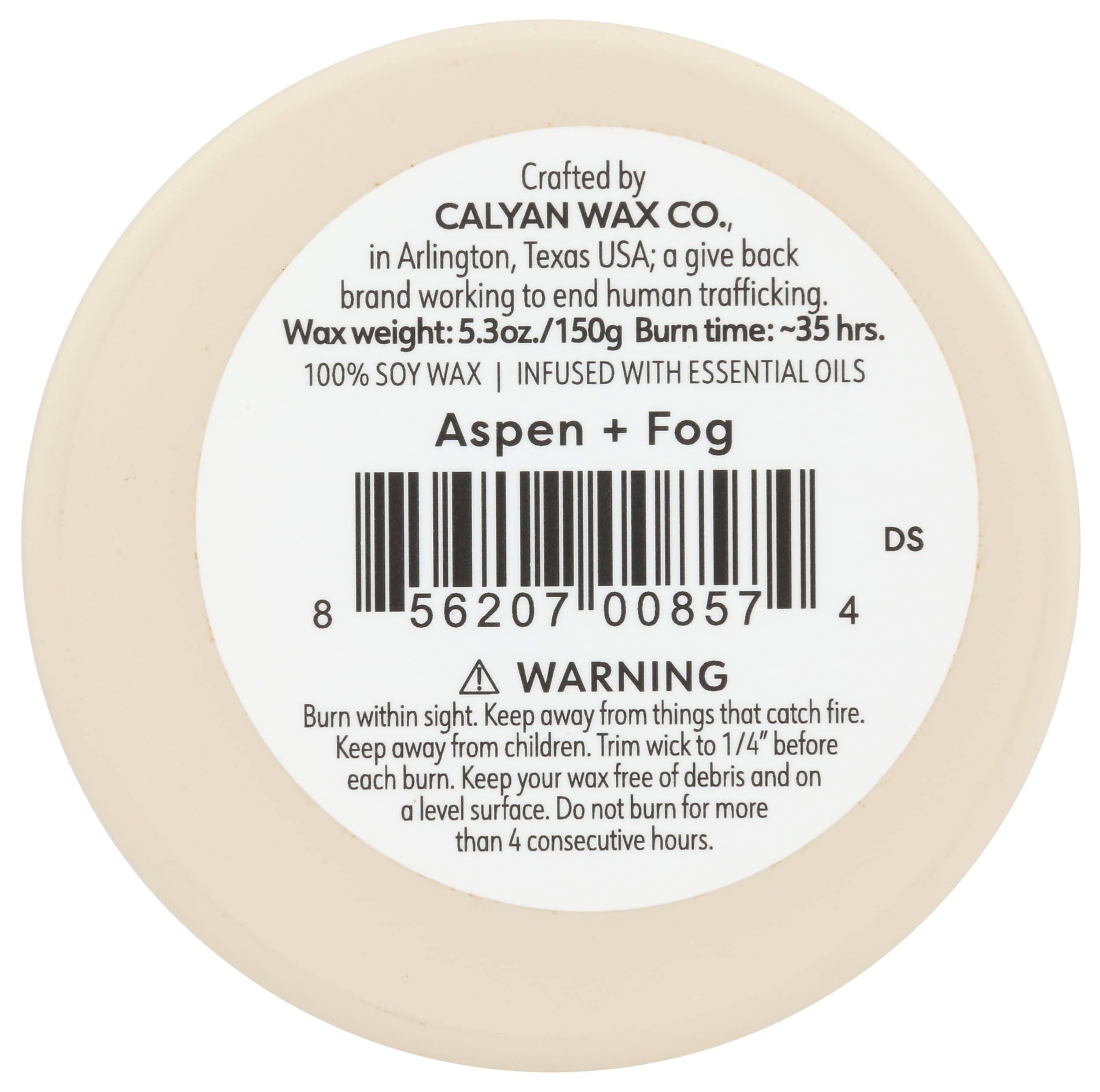 Calyan Wax Co Candle Soy Aspen Fog 5.3 oz (Pack Of 4)