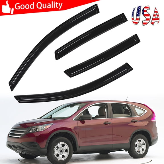 Possbay US Window Visor Sun Vent Rain Guard Deflectors Smoke For Honda CR-V 2012-2016