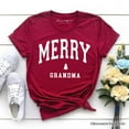 thumbnail image 7 of Merry Grandma Retro Christmas T-Shirt, Matching Family Holiday Tee, 7 of 7