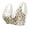 White, variant on Plus Size Maternity Nursing Bras Print Satin Front Closure Wireless Breathable Pregnant Comfortable Bra