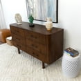 thumbnail image 4 of Ashcroft Stan Mid-Century Modern 6 Drawer Solid Wood Dresser, Walnut, 4 of 6