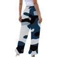 thumbnail image 4 of JJHGVB Camo Sweatpants Women Jogger Sweatpants Women Cargo Pants Women Womens Workout Pants Comfy Pants Trousers for Women's Pants Casual Blue XL, 4 of 5