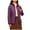 Purple, variant on HOOJT Clearance!Women Casual Solid Puffer Jacket Outdoor Plus Size Windproof Workwear Loose Fit Winter Coat
