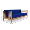 thumbnail image 6 of Curated Maison Sylvie 3-Person Teak Outdoor Sofa with True Blue Cushions, 6 of 6