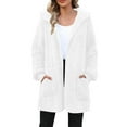 thumbnail image 6 of Perfectbot Women's Sherpa Fleece Jacket, Cable Knit Zip-up Hooded Coat with Pockets for Winter Thermal, 6 of 7