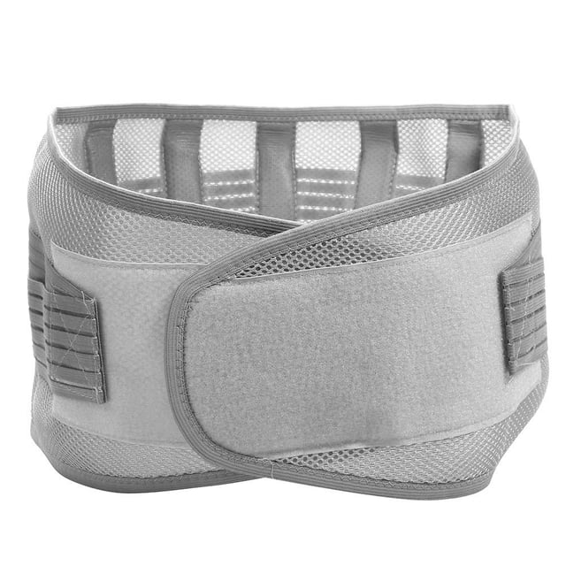 Elástico transpirable Lumbar Brace Soporte de cintura Corsé Cinturón trasero (Gris) (M) Tmvgtek Deportes al aire libre