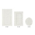 thumbnail image 2 of Better Trends 3 Piece Bath Rugs Set 100% Cotton U-Shape Toilet Mat Soft, Water Absorbent Reversible Machine Washable for Bathroom Decor Tub Shower Toilet Base Ivory Lux Collection, 2 of 4