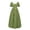 Green, variant on Daznico Plus Size Big Girls Regency Dresses Ruffled Classical Puff Sleeve Empire Waist Dress Belt Gown,15-16 Years