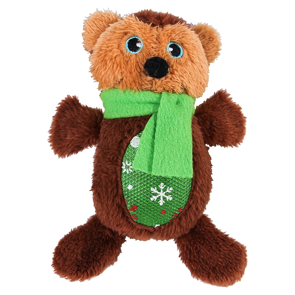 Kepooman Dog Corduroy Squeaky Toys for Small Dogs, Bear Kepooman Dog Corduroy Squeaky Toys for Small Dogs, Bear