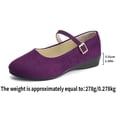 thumbnail image 4 of Miluxas Women's Mary Jane Flats Comfortable Dressy Ballet Flats Casual Round Toe Slip On office Work Woman Shoes Purple 9.5(43), 4 of 9