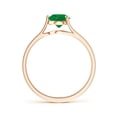 thumbnail image 2 of ANGARA Natural One Sided Split Shank Round Emerald Solitaire Engagement Ring in 14K Rose Gold for Women (Size-6mm) | May Birthstone, Anniversary, Jewelry Gift for Women | Natural Emerald Ring, 2 of 8