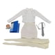 thumbnail image 3 of Trajes de ropa femenina a escala 1/6, elegante disfraz en miniatura para el lugar de trabajo de 12 pulgadas Albaricoque blanco, 3 of 9