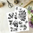 thumbnail image 4 of Juego de 3 calcomanías de rosas blancas y negras para muebles y manualidades, 6x12 pulgadas, diseño de rosas, adhesivos decorativos florales., 4 of 7
