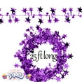thumbnail image 2 of PMU 75 Ft Purple Star Garland – Shiny Tinsel Wire Garland for Christmas, Halloween, Wedding & Birthday Party Decor, Holiday Garlands Ornament for Festive Home Decoration (3pc-25Ft Each), 2 of 7