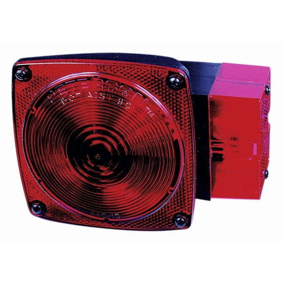 Peterson Mfg. Trailer Light V452 Stop/Turn/Tail Light; Incandescent Bulb; Red Lens; 5.94 Inch x 4-1/2 Inch; With Mounting Hardware/License Light; Submersible