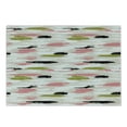 thumbnail image 1 of Art Cutting Board, Bold Pattern with Thick Brushstrokes and Stripes Hand Painted Boho Print, Decorative Tempered Glass Cutting and Serving Board, Small Size, Coral Black Olive Green, by Ambesonne, 1 of 1