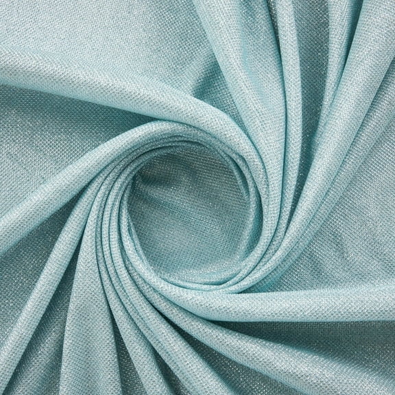 Zelouf Jianna Bonded Glitter Mesh  , Sewing, DIY, Crafts Fabric by the Yard, Aqua, 3 Yard