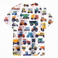 thumbnail image 4 of TOWED22 Toddler Boys Dinosaur Shark T-Shirts Short Sleeve Car Excavator Graphic Tees(Green,10-11 Y), 4 of 5