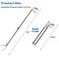 thumbnail image 5 of HOMEYA Foldable 52" Snake Tongs Heavy Duty Catcher Reptile Grabber Hook Stick Wide Jaw Handling Tool, 5 of 6