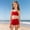 Red, variant on Liyamei Girls Swimsuits, Kids Two Piece Swimsuit, Solid Color Lightweight Bathing Suit for Summer Beach Green 5-6 Years