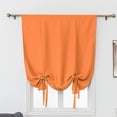 thumbnail image 2 of Nvzi Cortina opaca con lazo, aislante térmico, ajustable, para ventanas pequeñas, con bolsillo para barra (39" x 55", naranja), 2 of 5