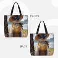 thumbnail image 2 of Easygdp Cat In Sun Hat Bolsa Tote para Mujer, Bolso de Hombro para Trabajo, Playa, Viajes, Compras y Supermercado, 2 of 7