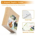 thumbnail image 4 of Roosters and Chickens Pattern Acrylic Napkin Holder Tissue Paper Clear Tabletop Dispenser Dining Room Bathroom Party Hotel, 4 of 8