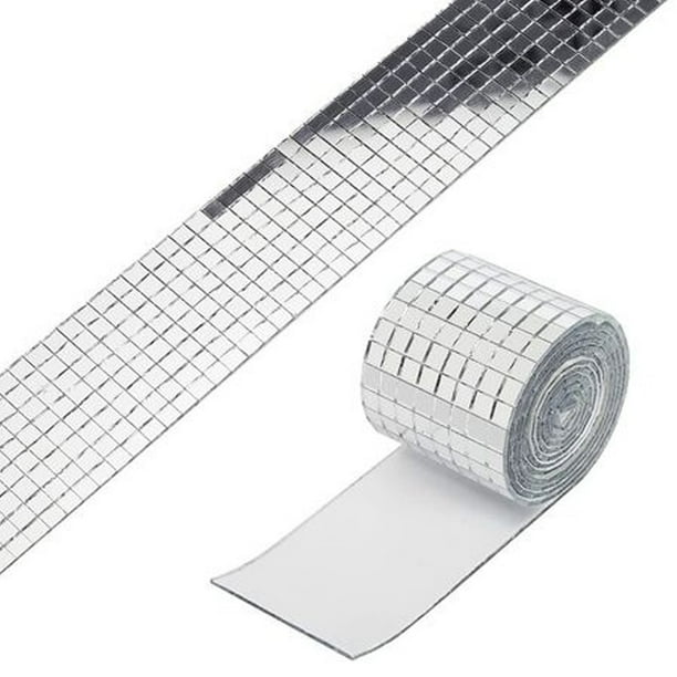 Mosaicos, mini pegatinas de espejo con material de vidrio real para una amplia gama de aplicaciones, fácil de usar y respaldo autoadhesivo, perfecto para decoración artesanal y decoración de fiestas