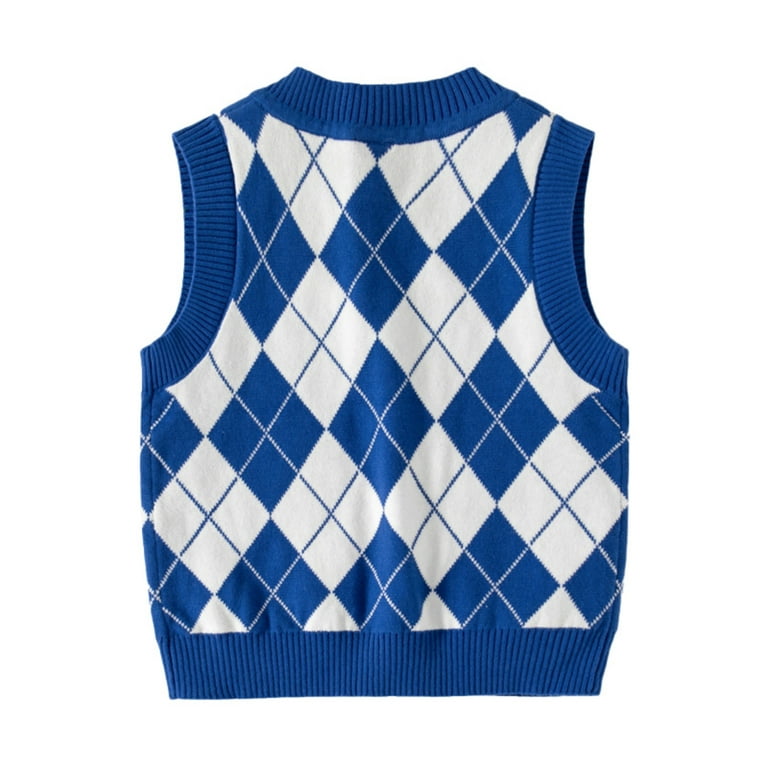 SILVERCELL Argyle Sweater Vest 100% Cotton School Uniform