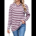 thumbnail image 1 of Camisas de Larga para Mujer, Sudaderas con Capucha y Bolsillo Tipo Canguro, Sudaderas de Otoño. Rojo Púrpura M, 1 of 9