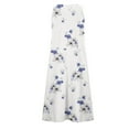 thumbnail image 5 of SMihono Robe Maxi Bohème d'Été pour Femmes Grande Taille Mode d'Été pour Femmes Décontractée Imprimée Sans Manches à Col Rond avec Poches Robe de Plage Décontractée Maxi Robe d'Été Robe d'Été Évasée de Plage, 5 of 5
