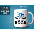 thumbnail image 6 of Figure Skating Coffee Mug 11oz White - Skating On The Edge - Figure Skating Ice Skaters Winter Sports Funny Sarcasm, 6 of 7