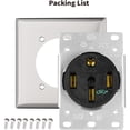 thumbnail image 3 of Toma de corriente de pared NEMA 14-50R de 50 amperios para carga de vehículos eléctricos y autocaravanas., 3 of 5