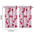 thumbnail image 4 of Vintage Cherry Tier Kitchen Curtains for Bathroom Living Rod Pocket Window Drapes 28"x39" 2 Panels Window Treatment Tiers, 4 of 4