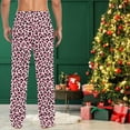 thumbnail image 4 of HPINK-T Men's Pajama Bottoms Cotton Lightweight Pink Leopard Grain Casual Lounge Pants with Pockets, 4 of 6