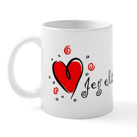 CafePress - I Love You [Norwegian] Mug - 11 oz Ceramic Mug - Novelty Coffee Tea Cup