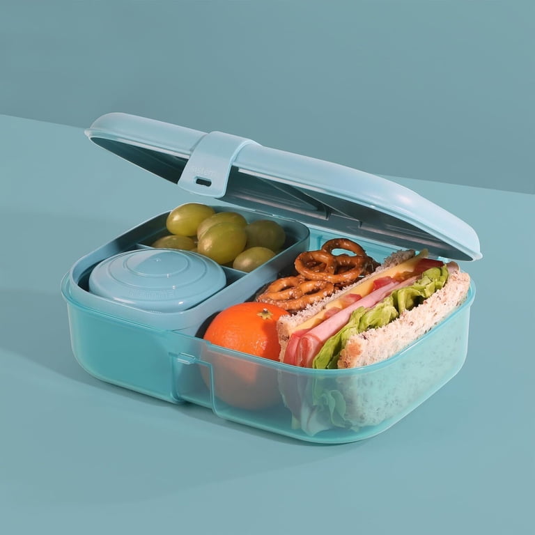 Sistema Ocean Bound Plastic Bento Lunch Box 1.25L With Yogurt Pot - BPA-Free, Made From Recycled Plastic