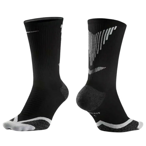 Nike Men's  Golf Elite Cushioned Crew Socks sz 4 (10-11.5) Black Reflective Running
