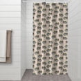 thumbnail image 2 of Light Pink Bigfoot and Mountain Pattern Shower Curtain 36"x72" ,Bathroom Decorative Shower Curtains Set with 12 Hooks,Modern Waterproof Washable Shower Curtain, 2 of 6