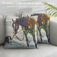 thumbnail image 3 of Orinice Horse Dog Snow Graphic Decorative Cushion Throw Pillow Cover Short Plush Winter Home Decor 1PC 12x12in, 3 of 5
