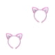 thumbnail image 2 of Qarigey Diadema con orejas de gato elegante: accesorios para el cabello simples, versátiles y de moda, pinza para el cabello súper linda rosa Rosa+Blanco 2Conjunto, 2 of 6