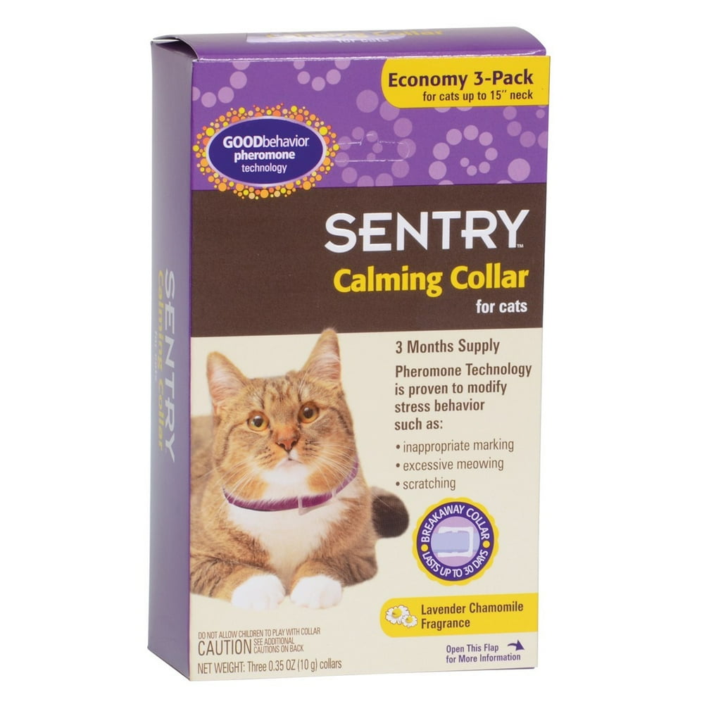 Sentry Calming Cat Collar, 3 Count
