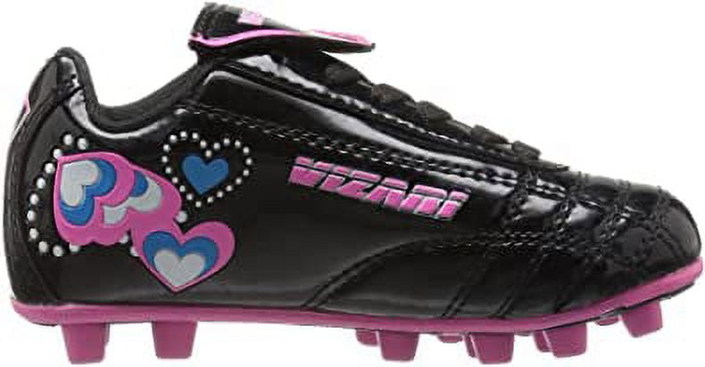 Vizari Retro Hearts FG Soccer Shoe (Toddler/Little Kid),Black/Pink/Blue 1.5
