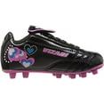 thumbnail image 5 of Vizari Shiny Retro Hearts Firm Ground Soccer Shoe for Boys and Girls - Black /Pink, 5 of 7