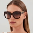 thumbnail image 3 of Gucci GG1300S-003 Oversized Square Sunglasses in Havana with Gradient Pink Lense for Womens, 3 of 6