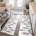 thumbnail image 2 of Multicolor Ethnic Geometric Border Pattern Kitchen Rugs Sets Of 3,Kitchen Runner Rugs Non Skid Washable,Decorative Kitchen Floor Mats for Kitchen,Sink,Laundry,17"x30"+ 17"x47" + 17"x59", 2 of 6