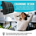 thumbnail image 4 of Coccyx Seat Cushion & Lumbar Support Pillow, Memory Foam Car Seat Cushion for Office Desk Chair Wheelchair, Help Relieve Pain of Back, Lumbar, Tailbone and Sciatic Nerve, with Washable Cover, Black, 4 of 8